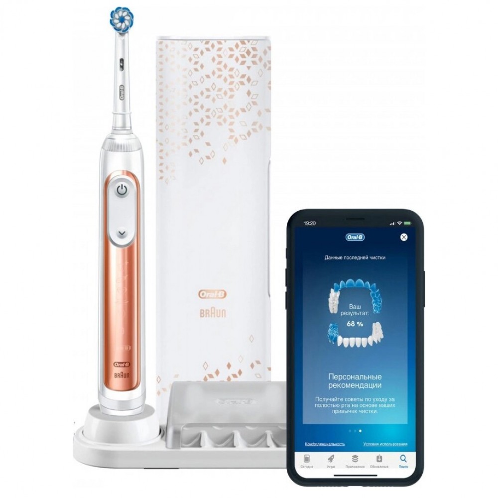 

Электрическая зубная щетка Oral-B Genius X 20000N Sensi D706.515.6X золотистый (80337051), Genius X 20000N Sensi D706.515.6X золотистый