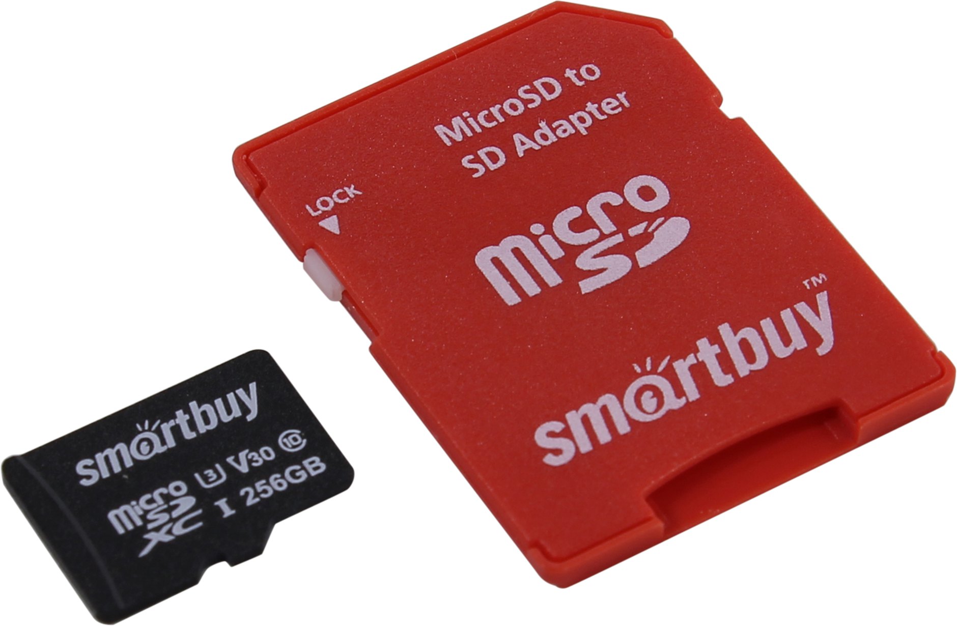 Карта памяти 256Gb microSDXC SmartBuy Professional Class 10 UHS-I U3 V30 + адаптер