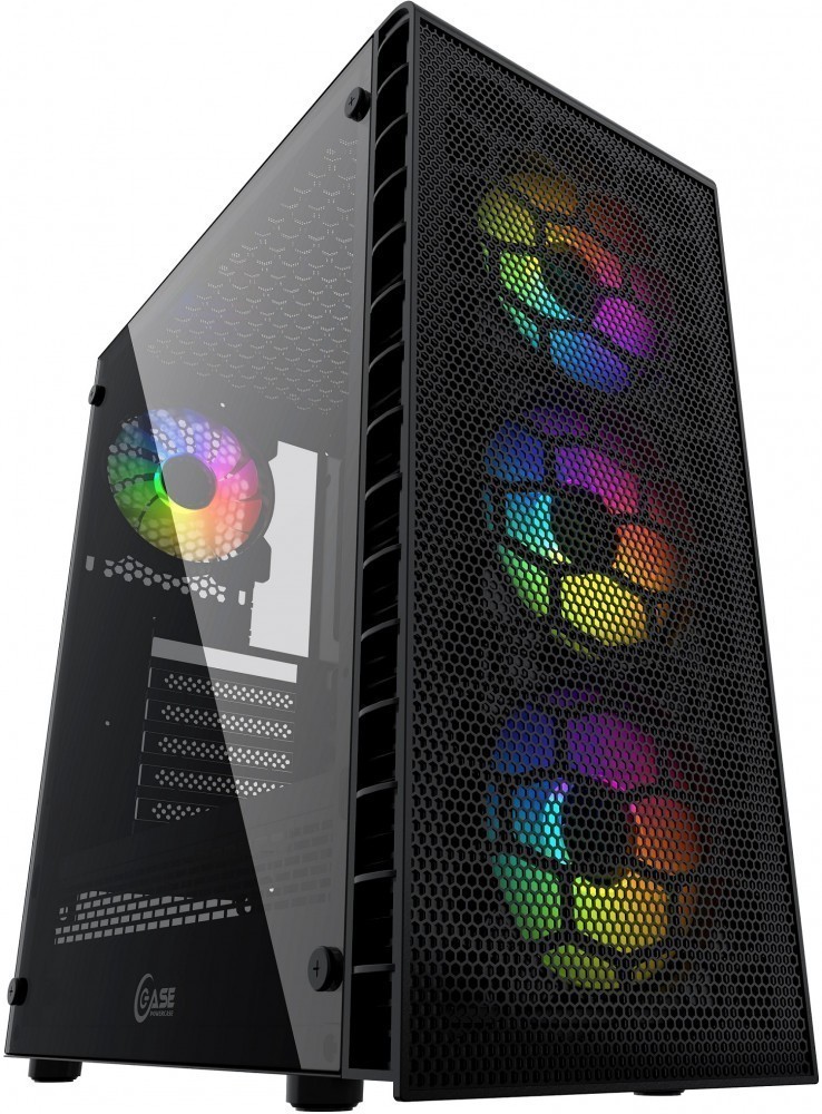 Корпус PowerCase Mistral Z4С Mesh ARGB, ATX, Midi-Tower, USB 3.0, черный, без БП (CMIZ4C-A4)