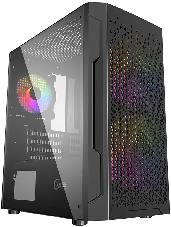 Корпус PowerCase Mistral Micro Z3B Mesh LED, mATX, Micro-Tower, USB 3.0, черный, без БП (CMIMZB-L3)