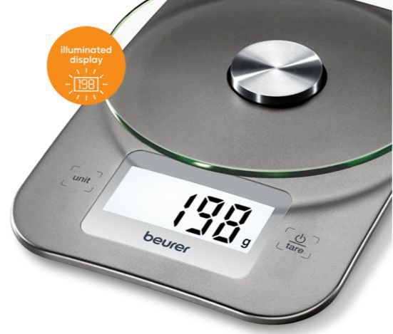 Кухонные весы электронные BEURER KS26, серебристый (1185385)