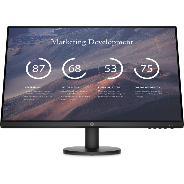 

Монитор 27" HP P27v G4 IPS, 1920x1080 (16:9), 300кд/м2, 5мс, VGA, HDMI, черный (9TT20AA), P27v G4