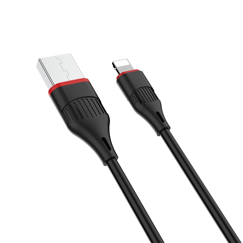 

Кабель USB-Lightning 8-pin, 2A, 1м, черный Borofone (BX17 Enjoy), BX17