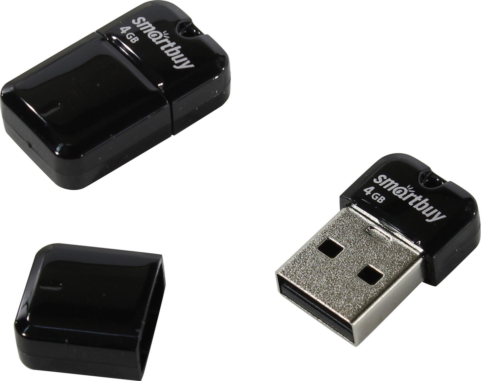 

Флешка 4Gb USB 2.0 SmartBuy ART, черный (SB4GBAK)