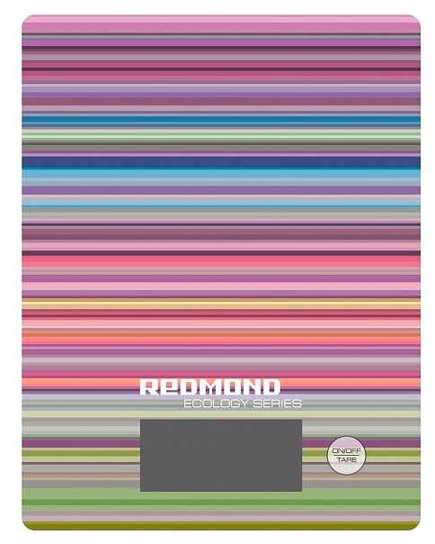 Кухонные весы электронные Redmond RS-736 8кг, CR2032, рисунок/полоски (RS-736), цвет рисунок/полоски