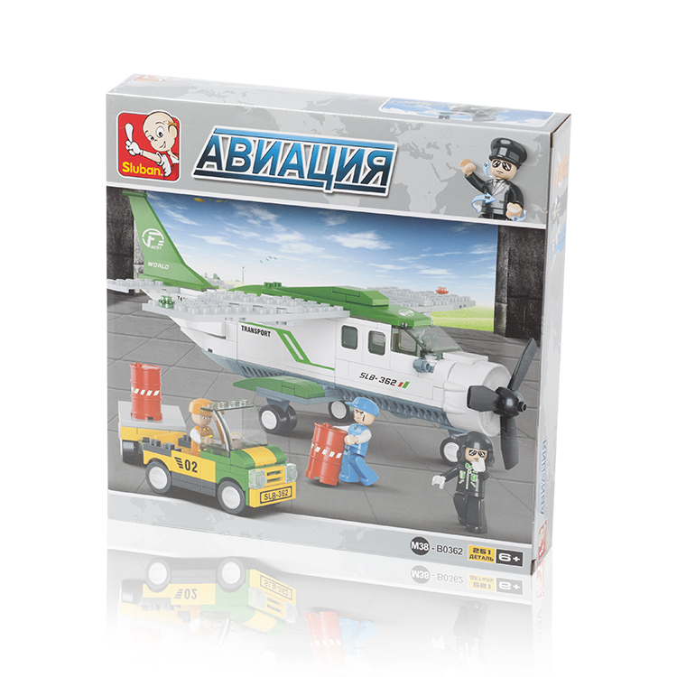 

Конструктор SLUBAN "Авиация: Грузовой самолёт", деталей: 251 (M38-B0362), "Авиация: Грузовой самолёт"