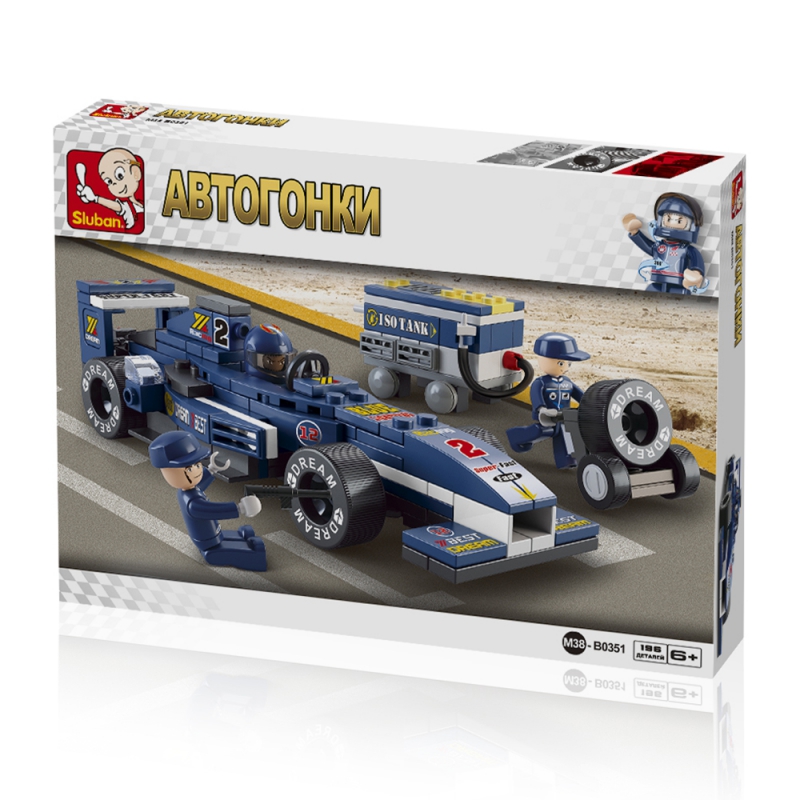 

Конструктор SLUBAN "Автогонки: Гоночный автомобиль F1", деталей: 196 (M38-B0351), "Автогонки: Гоночный автомобиль F1"