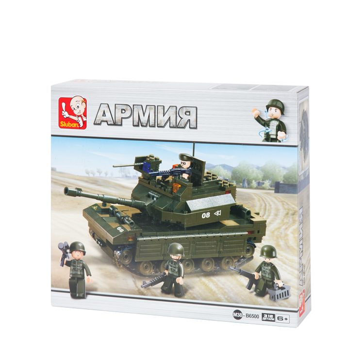 

Конструктор SLUBAN "Армия: Танк с солдатами", деталей: 312 (M38-B6500), "Армия: Танк с солдатами"