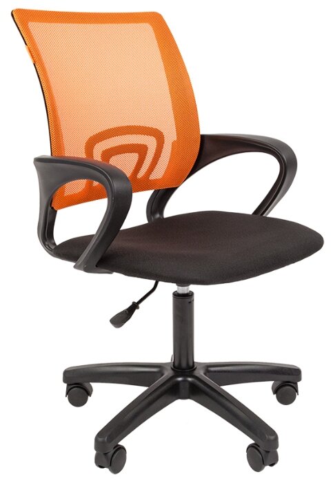 Кресло офисное Chairman 696 LT черный/оранжевый (00-07024146)