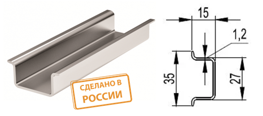 

DIN-рейка TDM, 1м, усиленная, оцинкованная сталь (SQ0804-0032)