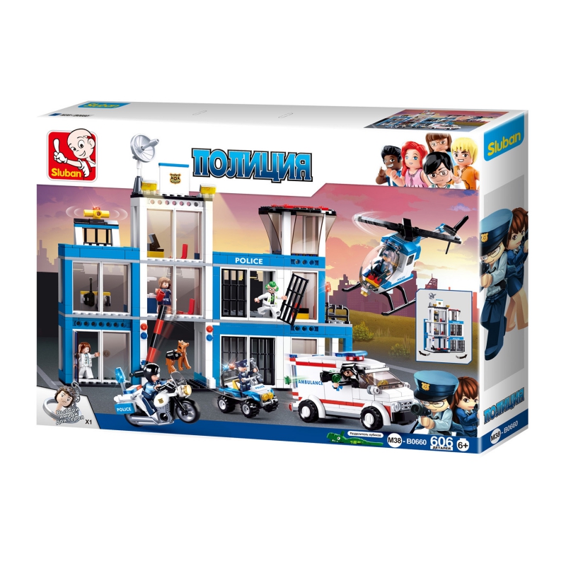 

Конструктор SLUBAN "Полиция: Штаб", деталей: 606 (M38-B0660), "Полиция: Штаб"