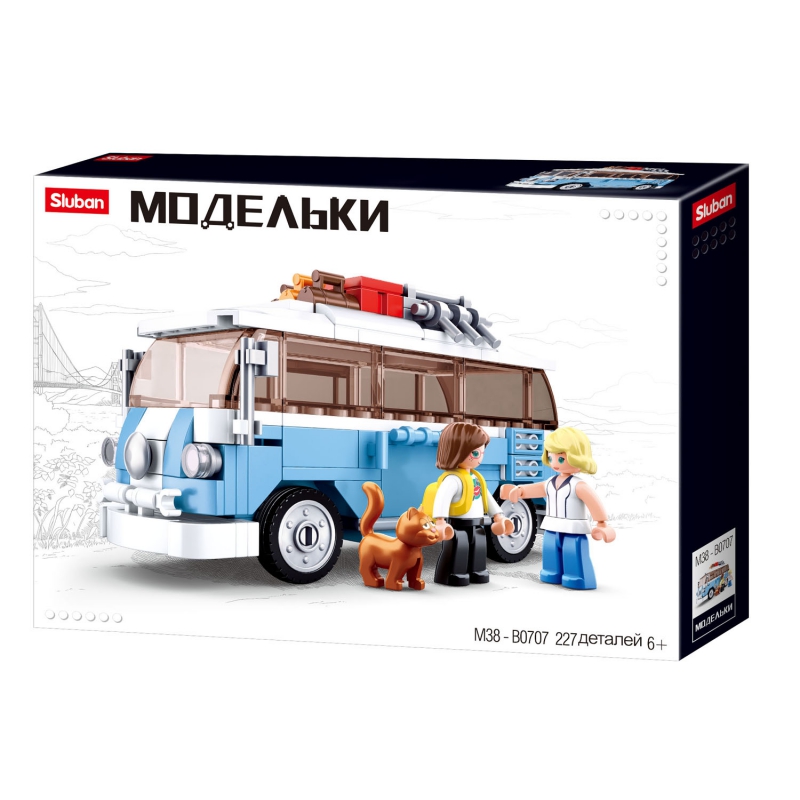 

Конструктор SLUBAN "Транспорт: Фургон", деталей: 227 (M38-B0707), "Транспорт: Фургон"