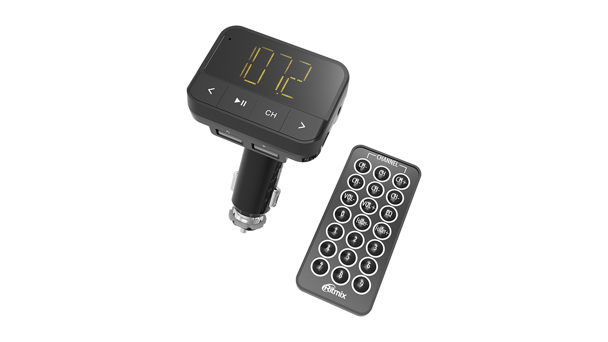 FM-трансмиттер Ritmix FMT-B200, USB, microSD