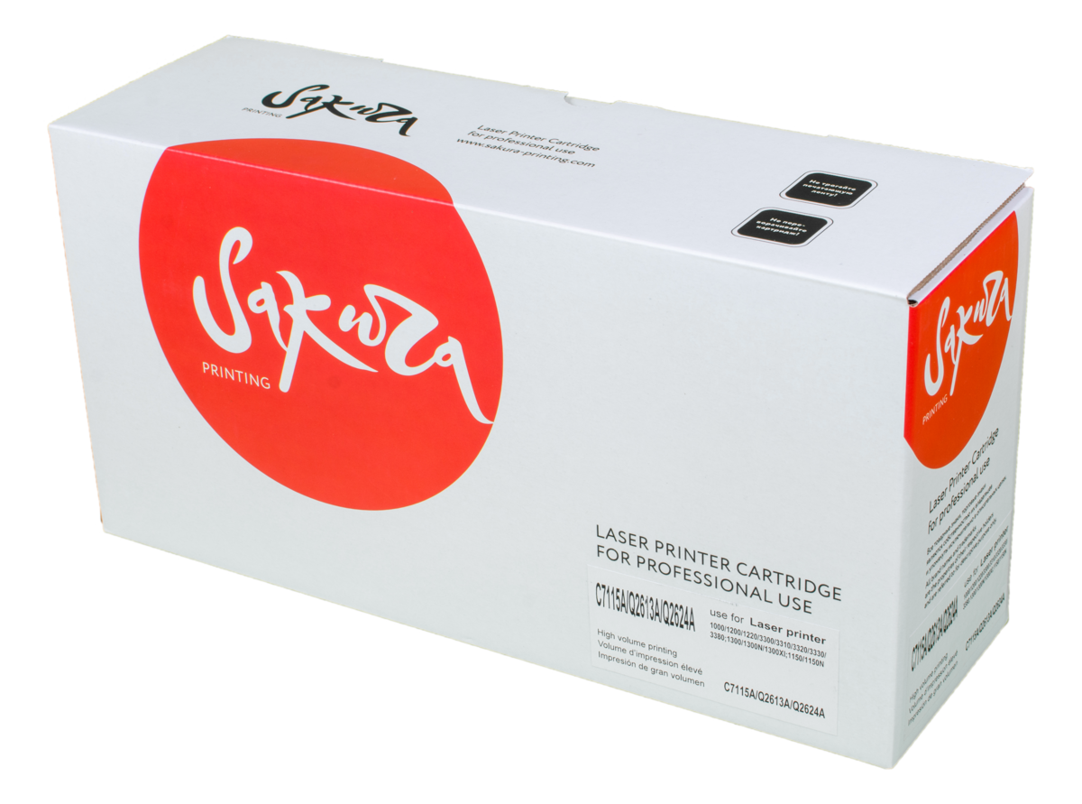 

Картридж лазерный Sakura SAC7115A/Q2613A/2624A (C7115A/Q2613A/2624A), черный, 2500 страниц, совместимый для LaserJet 1300/1300n/1300xi/1000/1200/1200n/1200se/1220/1220se/3300/3310/3320/3320n/3330/1150 Serie