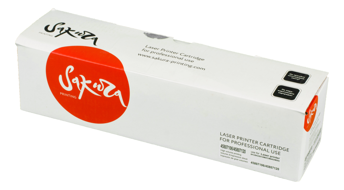

Картридж лазерный Sakura SA45807106/45807120 (45807106/45807120), черный, 7000 страниц, совместимый для OKI B412/432/512/MB472/492/562