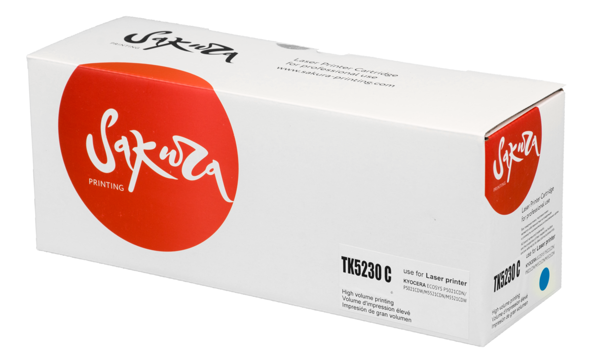 

Картридж лазерный SAKURA SATK5230C (TK-5230C/1T02R9CNL0), голубой, 2200 страниц, совместимый, для Kyocera P5021cdn/M5521cdn