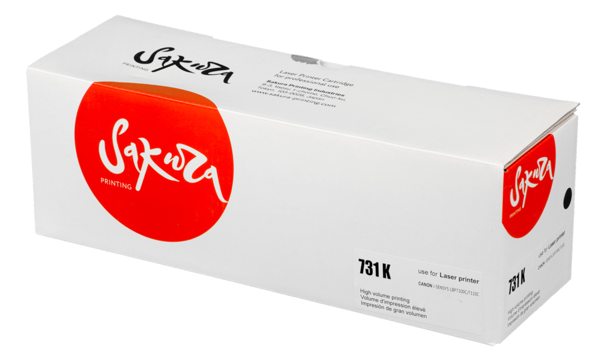

Картридж лазерный SAKURA SA731BK (731Bk/6272B002), черный, 1400 страниц, совместимый, для Canon i-sensys LBP7100C/7110C