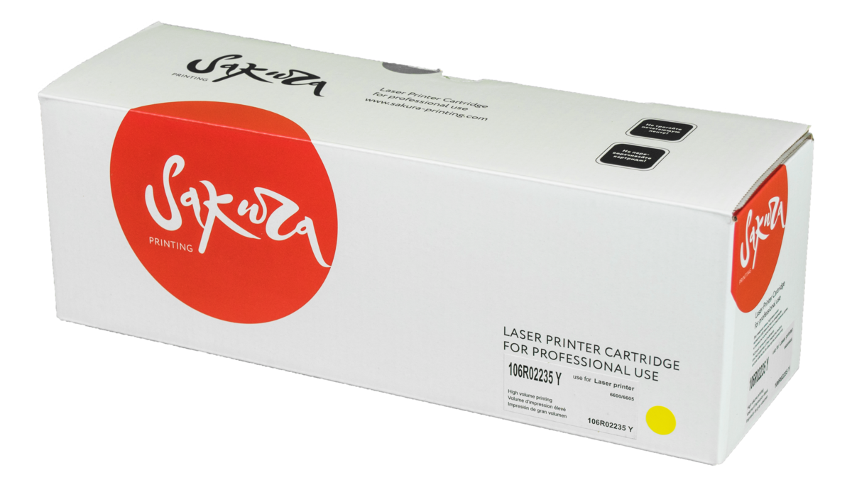 

Картридж лазерный Sakura SA106R02235 (106R02235), желтый, 6000 страниц, совместимый для Xerox Phaser 6600/WC 6605