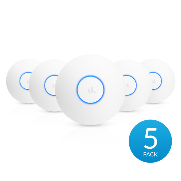 

Точка доступа Ubiquiti UniFi AP AC Security HD, LAN: 2x1 Гбит/с, 802.11a/b/g/n/ac, 2.4 / 5 ГГц, до 2.53 Гбит/с, внутренних антенн: 4x6dBi, PoE, комплект 5шт. (UAP-AC-SHD-5), UniFi AP AC Security HD