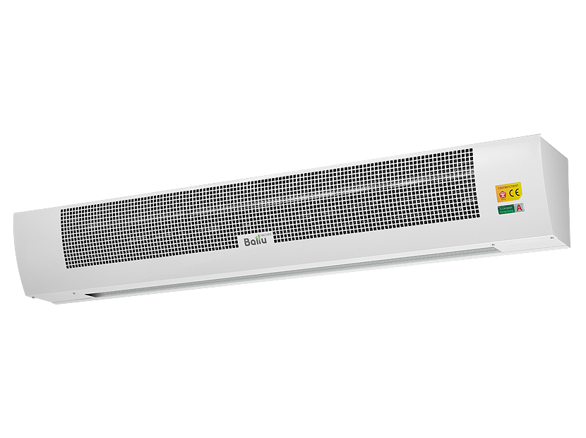 Тепловая завеса электрическая горизонтальная/вертикальная до 3м 12кВт, до 2200 м³/час, электронное управление, 380/400 В, Пульт ДУ, белый, IP21, Ballu Basic PS-BT BHC-B20T12-PS