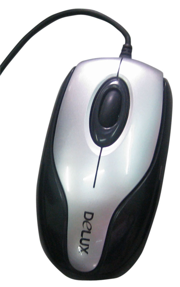 Мышь Delux DLM-363B, 800dpi, оптическая светодиодная, USB, серебристый