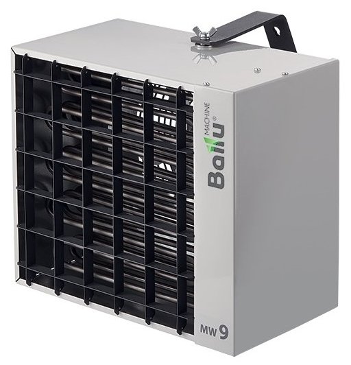 

Тепловая пушка электрическая 100 м² 9 кВт, 900 м³/час, 380/400 В, IP10, Ballu BHP-MW-9, Серебристый, BHP-MW-9