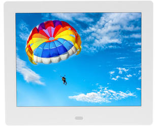 

Фоторамка Digma 8" PF-843 IPS 1024x768 белый пластик ПДУ Видео (PF843W), PF-843 IPS