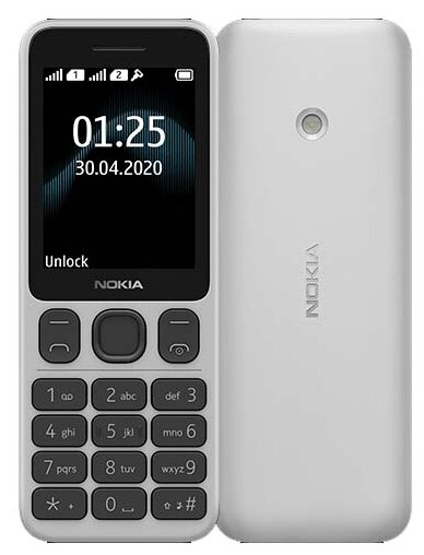 

Мобильный телефон Nokia 125 Dual Sim, 2.4" 320x240 TN, 2-Sim, 1020 мА⋅ч, micro-USB, белый (16GMNW01A01), 125 Dual Sim