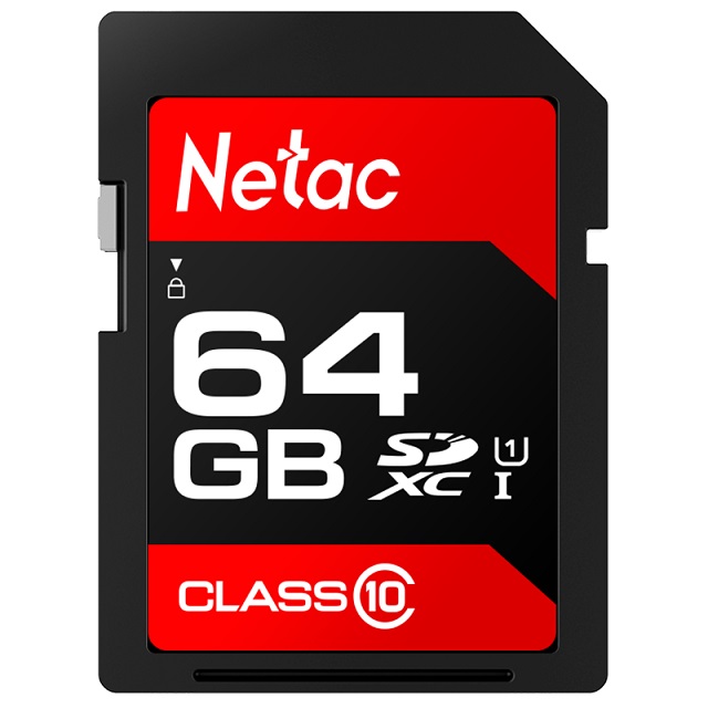 Карта памяти SDHC Netac 64Gb Class 10 UHS-I U1 (NT02P600STN-064G-R)