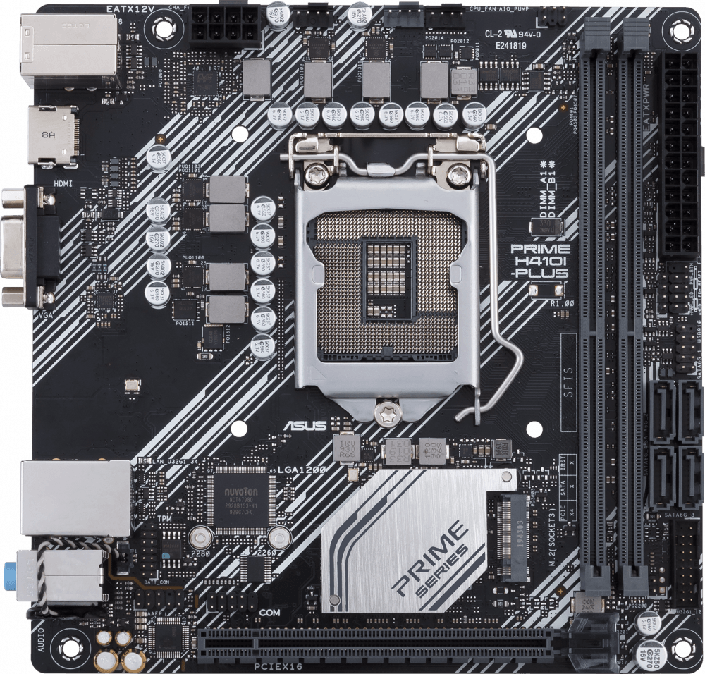 

Материнская плата ASUS PRIME H410I-PLUS, Socket1200, Intel H410, 2xDDR4, PCI-Ex16, 4SATA3, 7.1-ch, GLAN, 4 USB 3.2, VGA, HDMI, mini-ITX, Retail, PRIME H410I-PLUS
