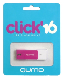 

Флешка 16Gb USB 2.0 QUMO Click Click, голубой (QM16GUD-CLK-Azure), Click