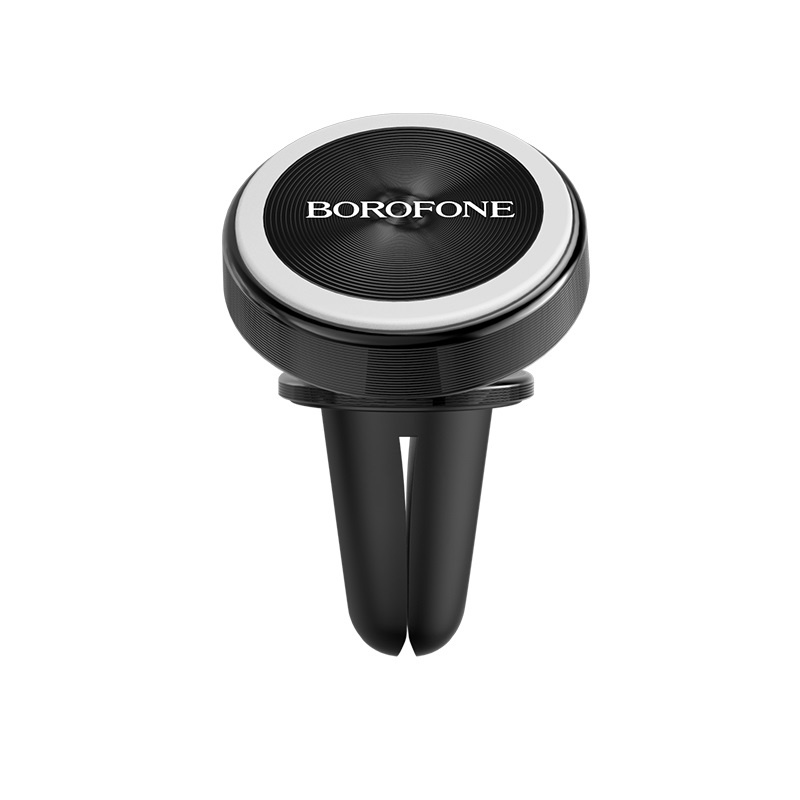 Держатель автомобильный Borofone Platinum BH6, магнитный универсальный зажим в воздуховод, черный (6957531095279)