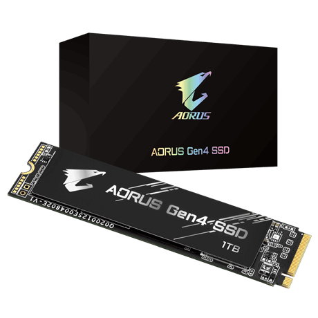 Твердотельный накопитель (SSD) GIGABYTE 1Tb AORUS Gen4, 2280, M.2, NVMe (GP-AG41TB) - фото 1