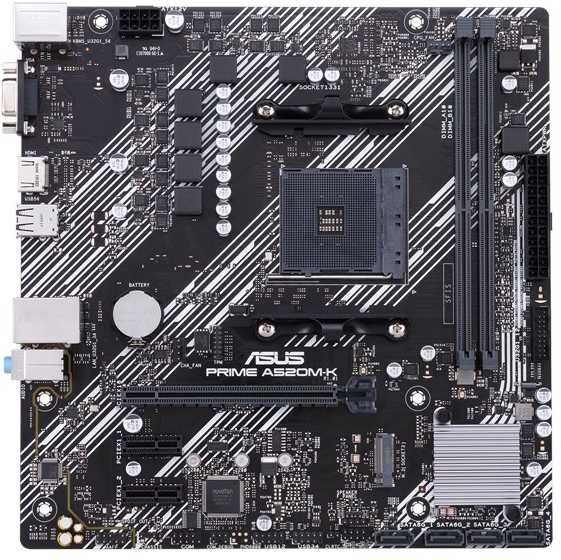 Материнская плата ASUS PRIME A520M-K, SocketAM4, AMD A520, mATX