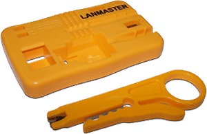 Монтажная площадка для кейстоунов с инструментом для разделки кабеля LANMASTER LAN-OK-FIX, штыревые наконечники 0.08-10.0 мм² (67032)