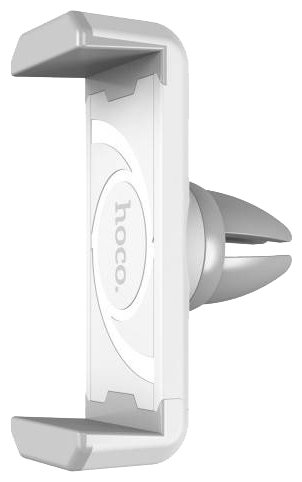 

Держатель автомобильный Hoco CPH01, раздвижной для смартфонов 5.5" (55-86 мм) зажим в воздуховод, белый/серый (6957531018230), CPH01
