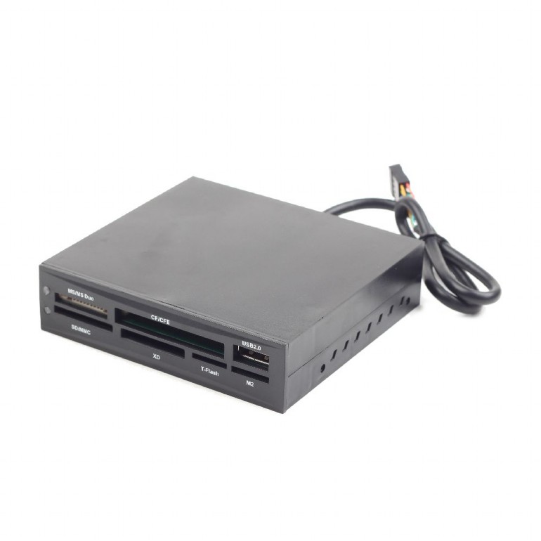 

Картридер внутренний Gembird FDI2-ALLIN1-02-B, мультиформатный 1xUSB 2.0, USB 2.0, черный, FDI2-ALLIN1-02-B