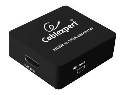 Преобразователь (конвертер) Cablexpert, HDMI-1xVGA/Jack 3.5mm, 1920x1080 (DSC-HDMI-VGA-001)