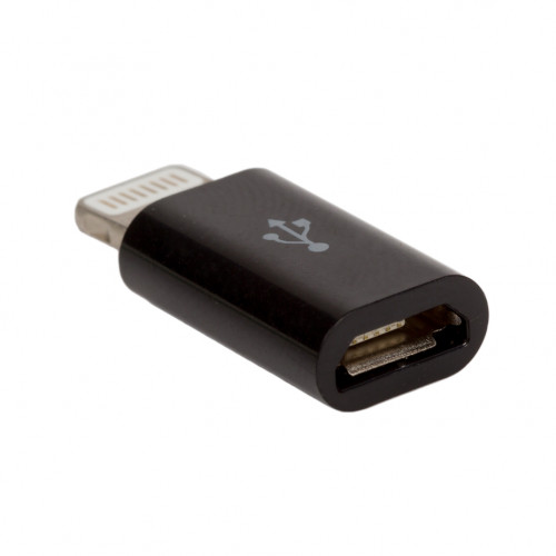 Переходник (адаптер) Lightning 8-pin(m)-Micro USB 2.0(Bf), 3A, черный BLAST BMC-606 (40077)