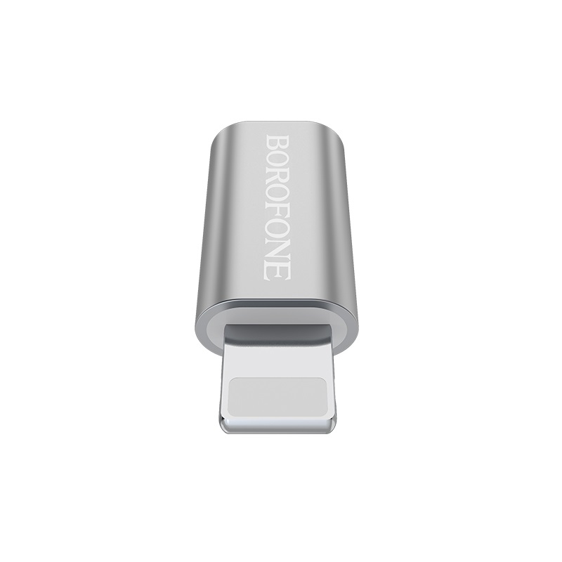 

Переходник (адаптер) Lightning 8-pin-Micro USB OTG, серебристый Borofone BV5 (6957531090342), BV5