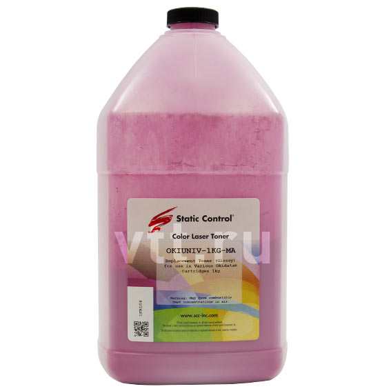 

Тонер Static Control OKIUNIV-1KG-M, бутыль 1 кг, пурпурный, совместимый для Oki OKI C3300N / 5500 / 9600 / 9650 / 9800, OKIUNIV-1KG-MA