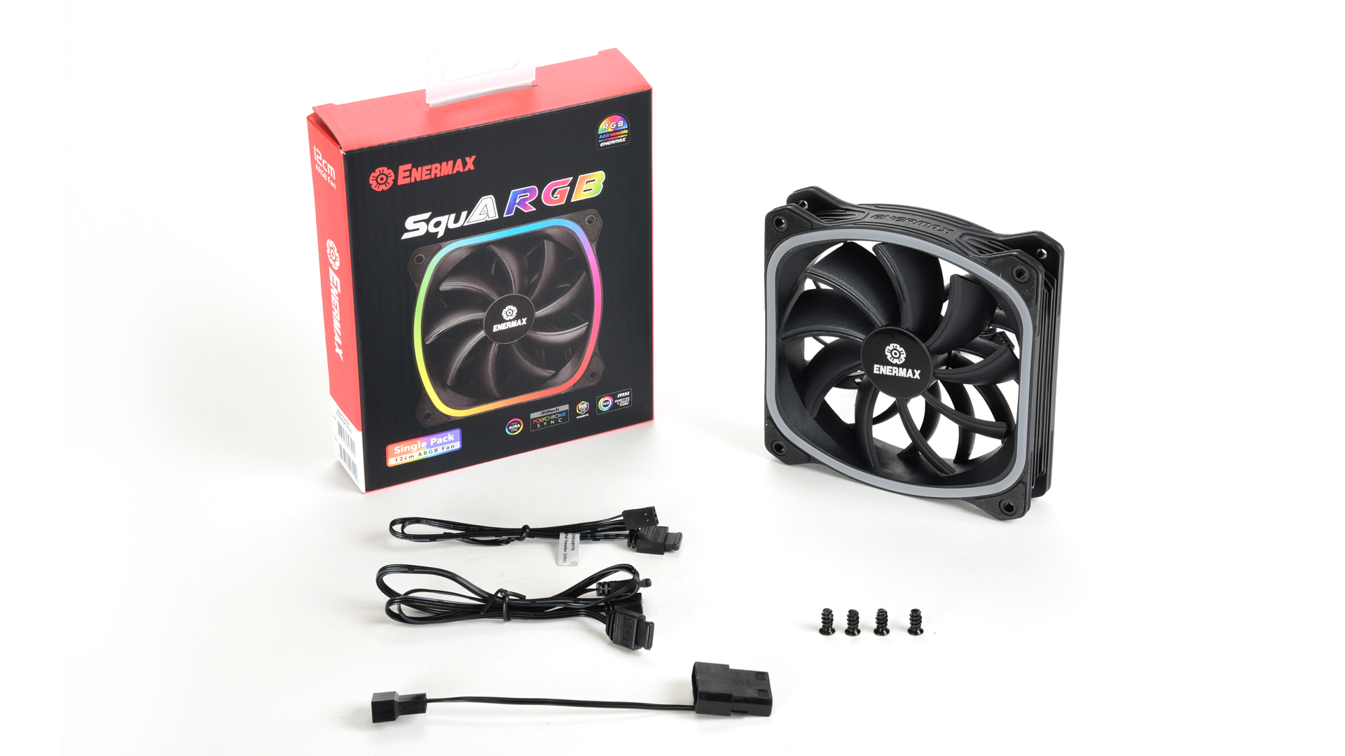 

Вентилятор Enermax SquA RGB , 120мм, 1500rpm, 23 дБ, 4-pin PWM, 1шт, ARGB (UCSQARGB12P-SG), SquA RGB
