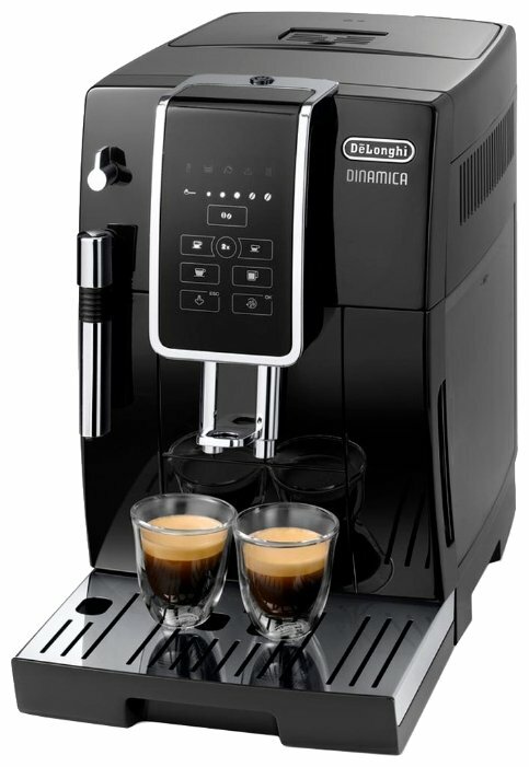

Кофемашина автоматическая De'Longhi Dinamica, зерновой / молотый, 1.8л, ручной капучинатор, дисплей, черный/серебристый, 1450Вт (ECAM350.15.B), Dinamica