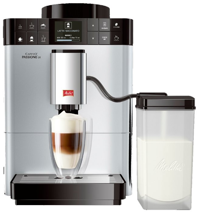 

Кофемашина автоматическая Melitta Caffeo Passione Onetouch F 531-101, зерновой, 1.2 л, автоматический капучинатор, дисплей, серебристый/черный, 1.45 кВт (21547), Passione Onetouch F 531-101