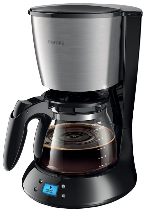 

Кофеварка капельная Philips Daily Collection HD7459, 1 кВт, кофе молотый, 1.2 л/1.2 л, дисплей, черный/серебристый (HD7459/20), HD7459