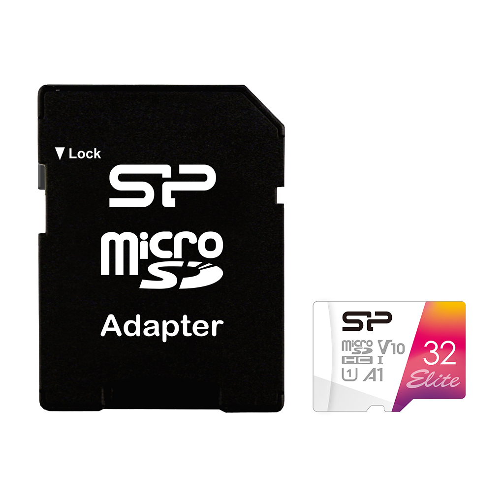 Карта памяти 32Gb microSDHC Silicon Power Elite Class 10 UHS-I U1 V10 A1 + адаптер