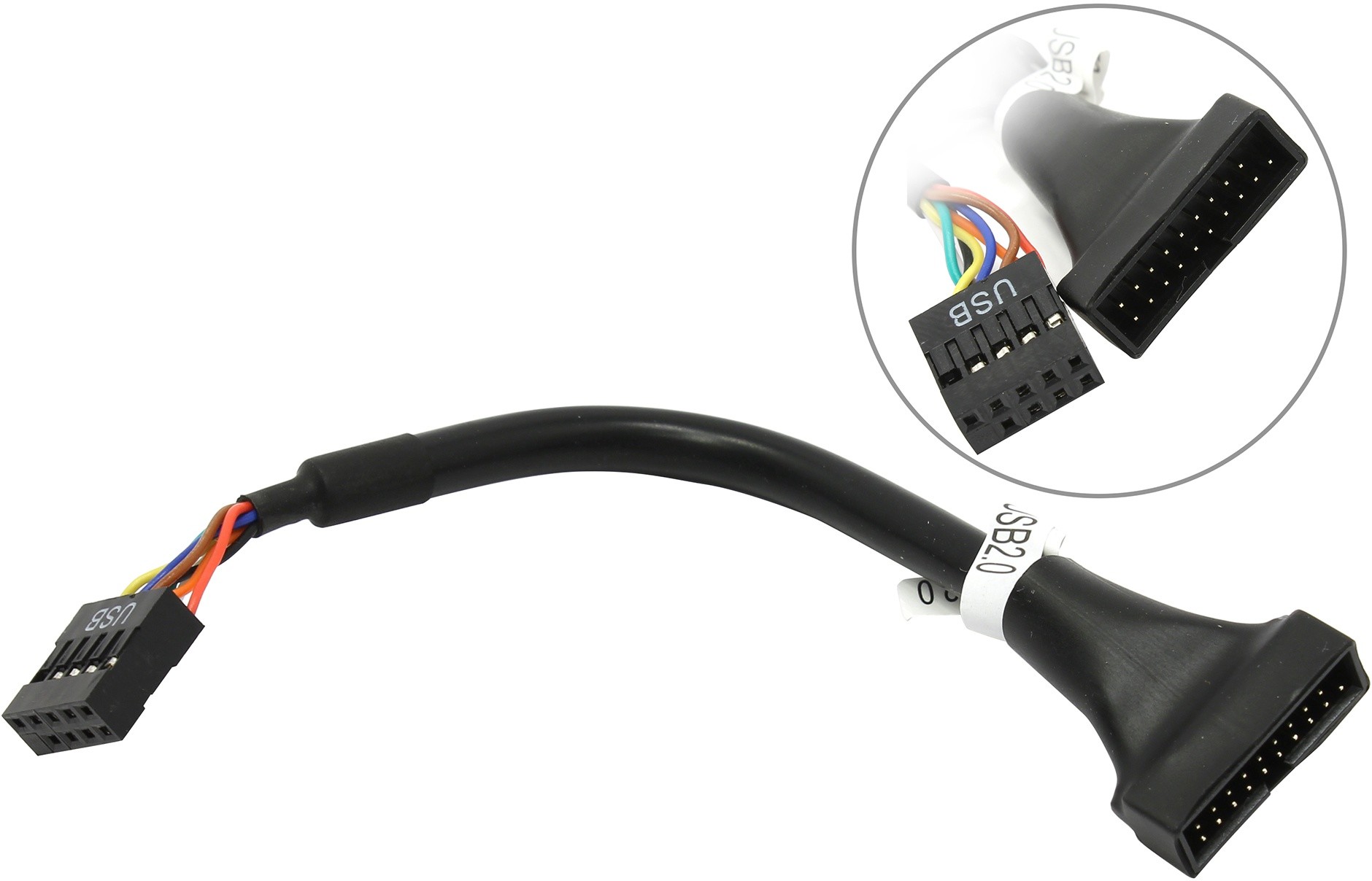 

Кабель-переходник (адаптер) Espada EPOW10pin20pin, USB 2.0 9-pin(f)-USB 3.0 19-pin(M), черный (40725), EPOW10pin20pin