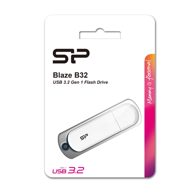 

Флешка 64Gb USB 3.2 Silicon Power Blaze B32, белый (SP064GBUF3B32V1W), B32