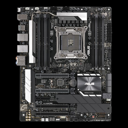 

Материнская плата ASUS WS X299 PRO, 1xSocket2066, Intel X299, 8xDDR4, 4PCI-Ex16, 2xM.2-PCI-E/SATA 3.0, 6SATA3 RAID 0/1/5/10, 7.1-ch, 2GLAN, 8xUSB 3.1, ATX, Retail (90SW0090-M0EAY0), WS X299 PRO