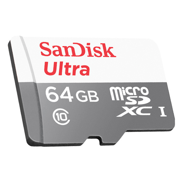 

Карта памяти 64Gb microSDXC Sandisk Ultra Class 10 UHS-I U1, SDSQUNS-064G-GN3MN